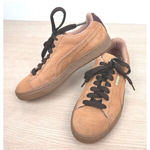 Puma Suede Classic XXI JR Tan Brown Suede Leather  Shoes Kids Youth 4